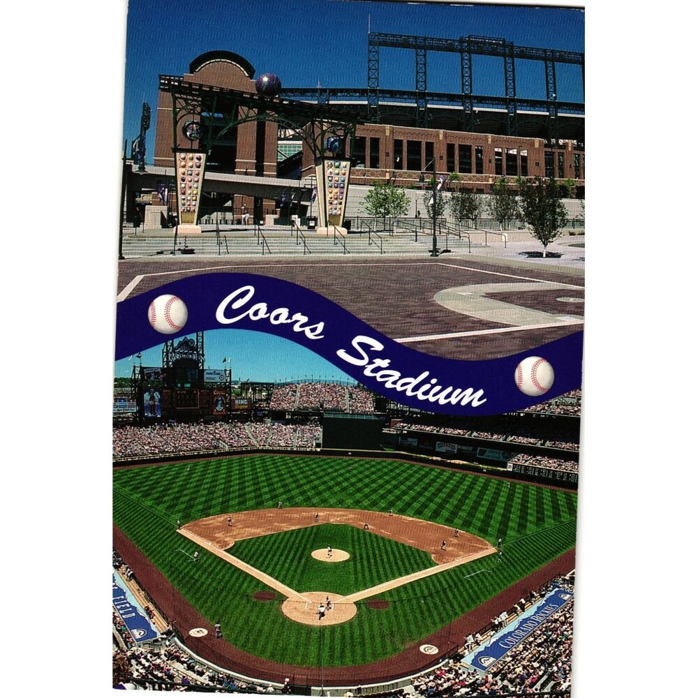 Coors Stadium Postcard Colorado Rockies Baseball Field Scenic Views Souvenir